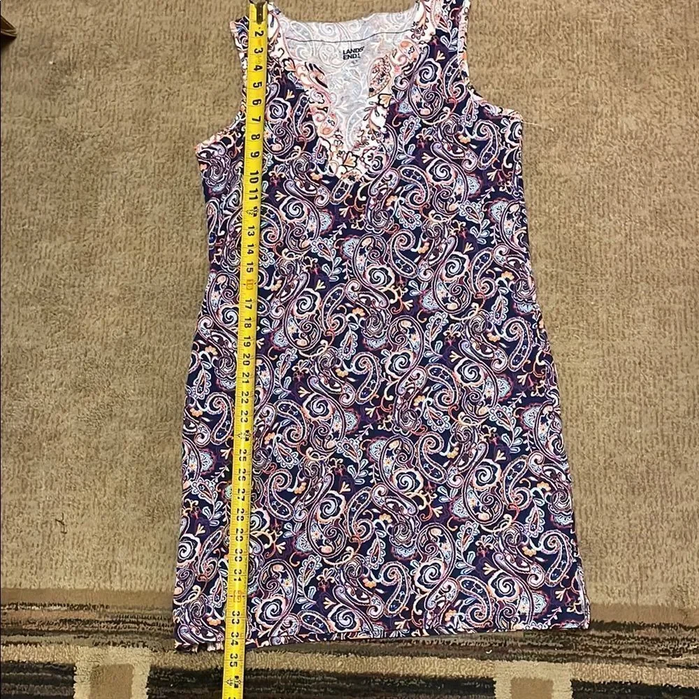Lands' End Paisley Print Midi Dress